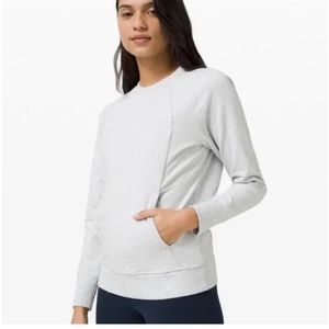 LULULEMON Scuba Crew Crewneck Sweater Solid Heather Grey 4